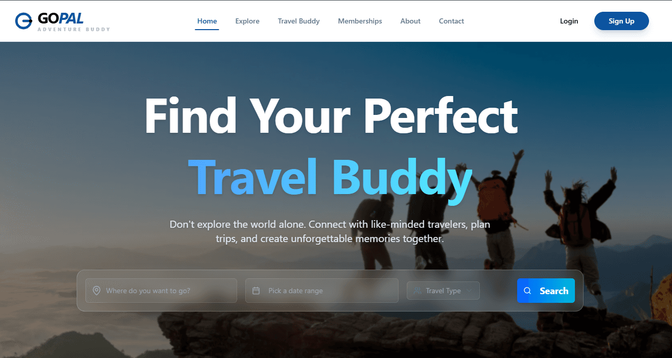 GoPal — Travel Buddy & Meetup
